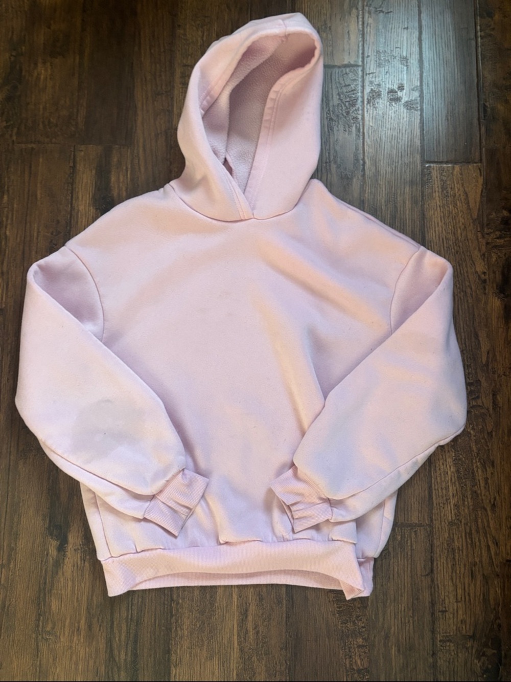 SHEIN Light Pink Hooded Sweatshirt
